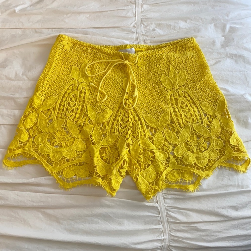 Miguelina Swim Coverup Lace Shorts